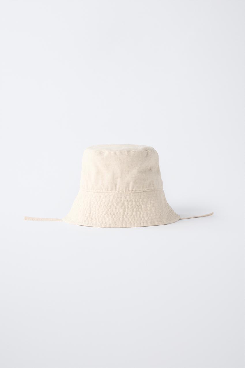 COTTON LINEN BUCKET HAT