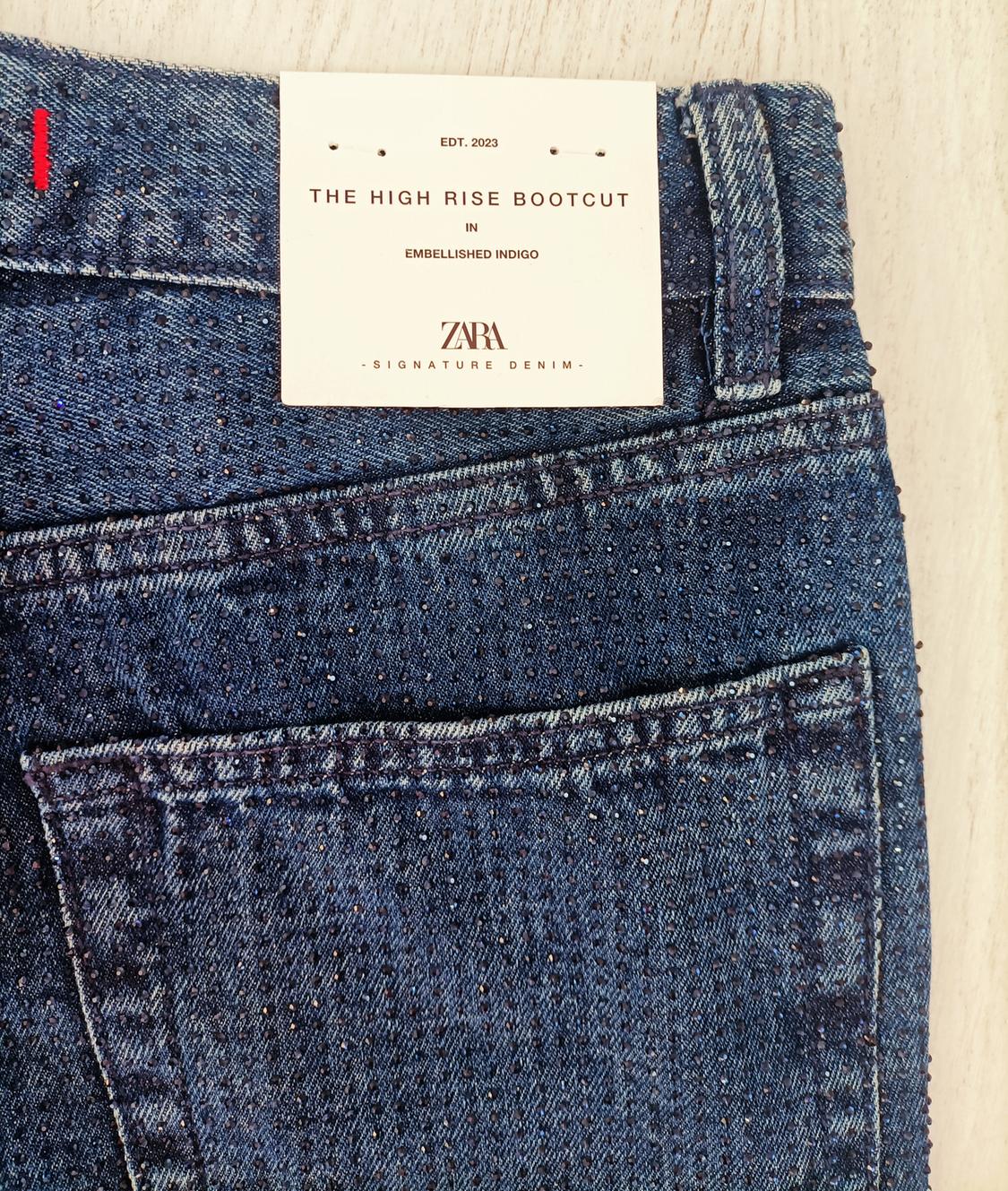 ZW COLLECTION BOOTCUT HIGH-WAIST RHINESTONE JEANS - Image 6