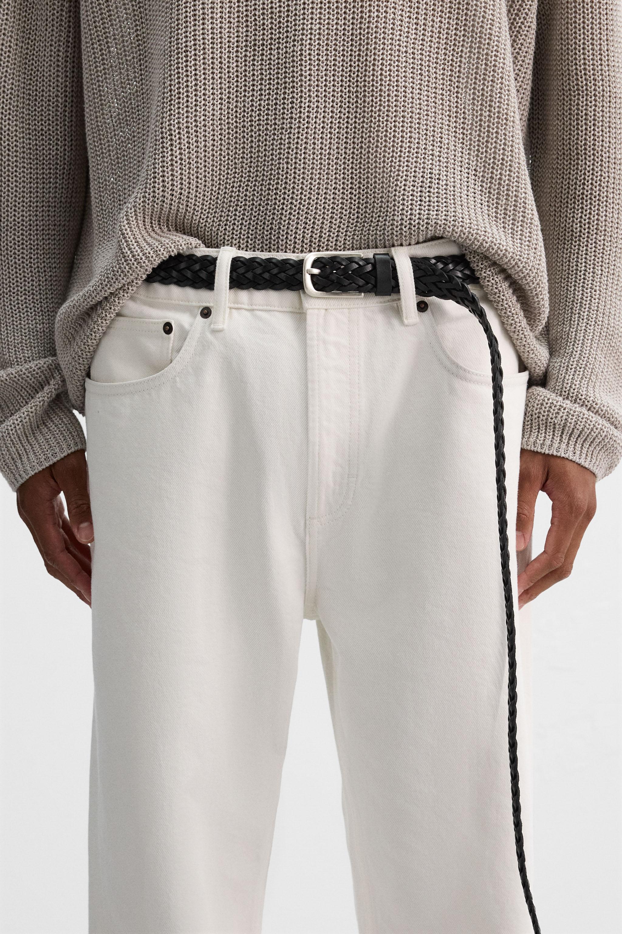 BRAIDED LEATHER BELT - Black | ZARA United States