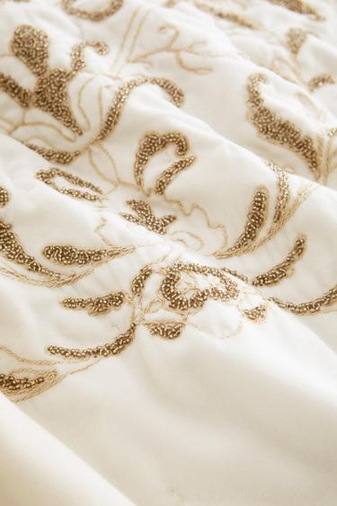 ÉDREDON BRODERIE COTON - Blanc cassé de Zara - Image 3