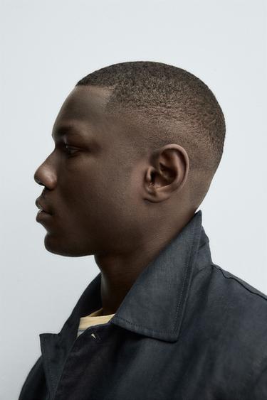 SURCHEMISE 100% LIN - Bleu marine de Zara - Image 4