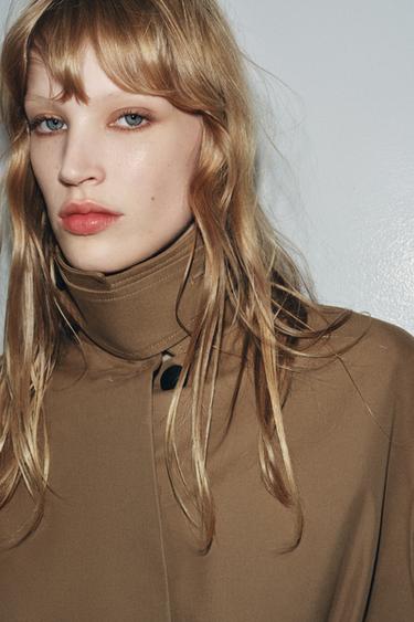 ZW COLLECTION SHORT PARKA WITH ADJUSTABLE WAIST - Brown / Taupe by Zara