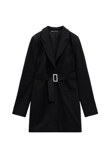 BLAZER-STYLE DRESS WITH BELT