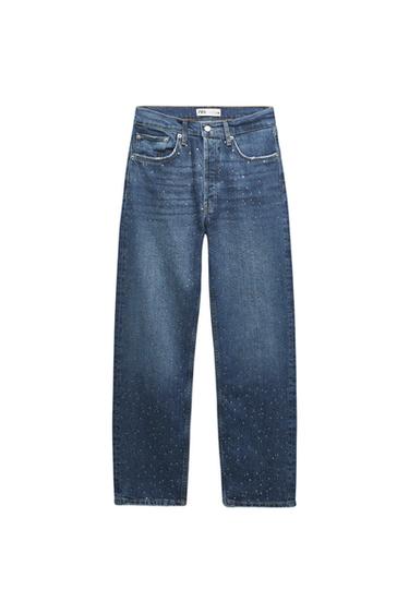 ZW THE HIGH RISE SLIM FIT JEANS WITH RHINESTONES