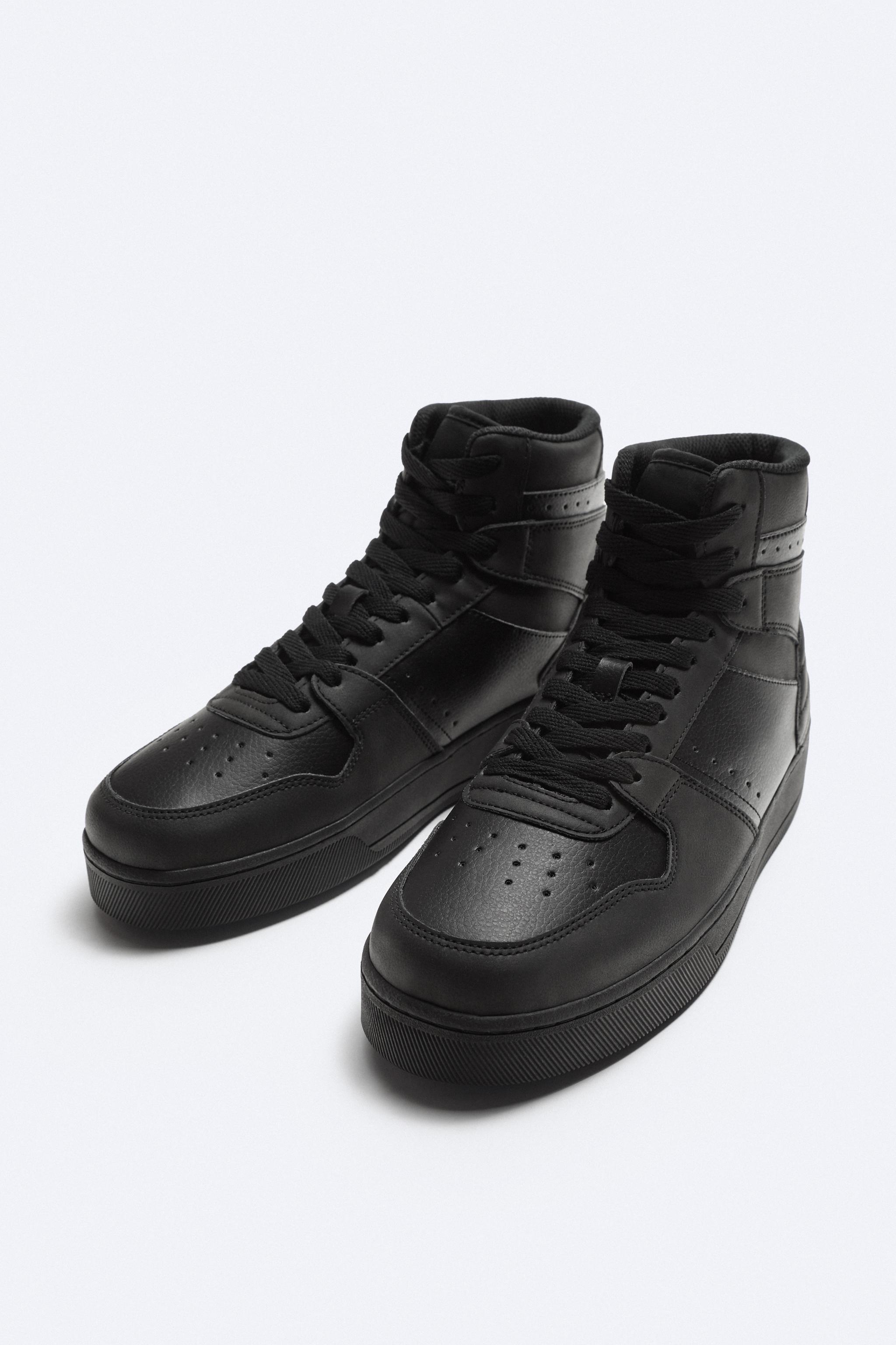 Zara black shop high top sneakers