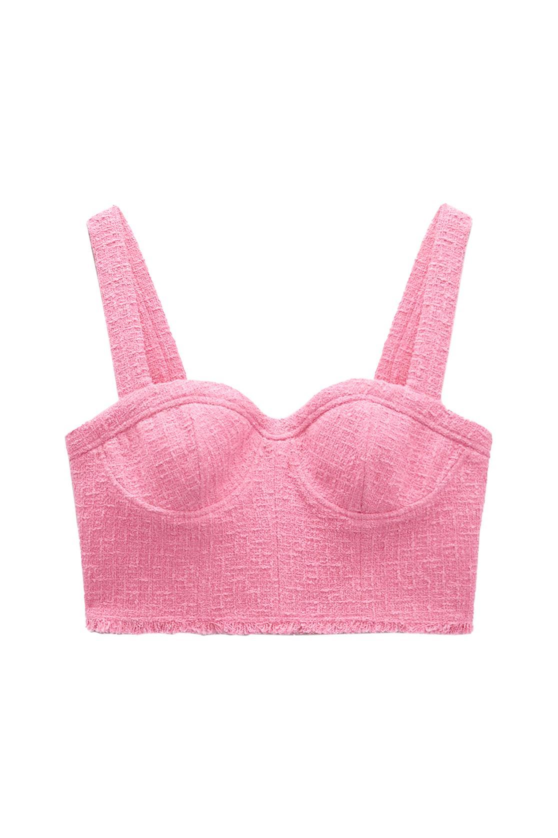 TEXTURED BUSTIER TOP | SECOND HAND | Zara Preowned