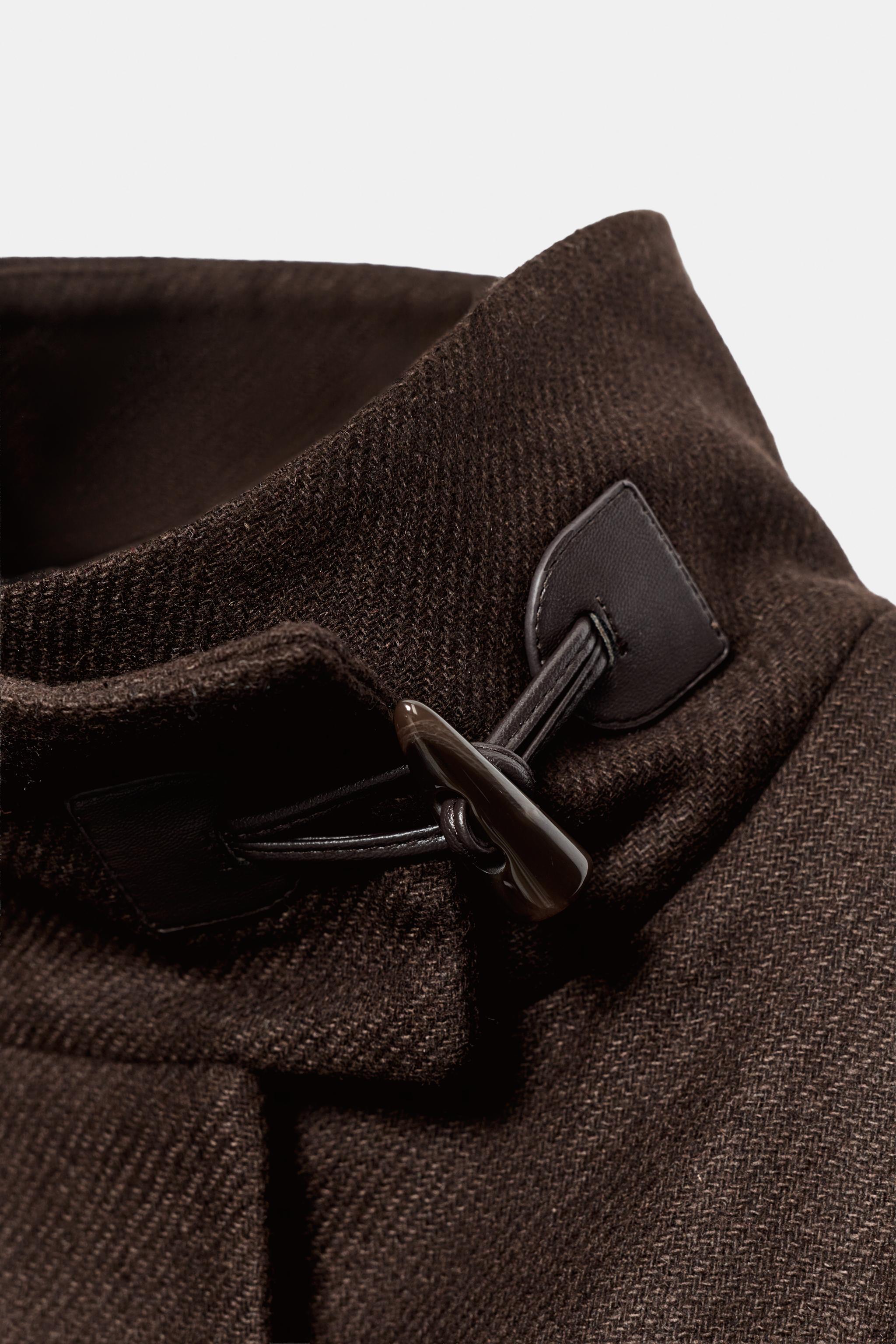MANTEAU CAPE AVEC LAINE CEINTURE