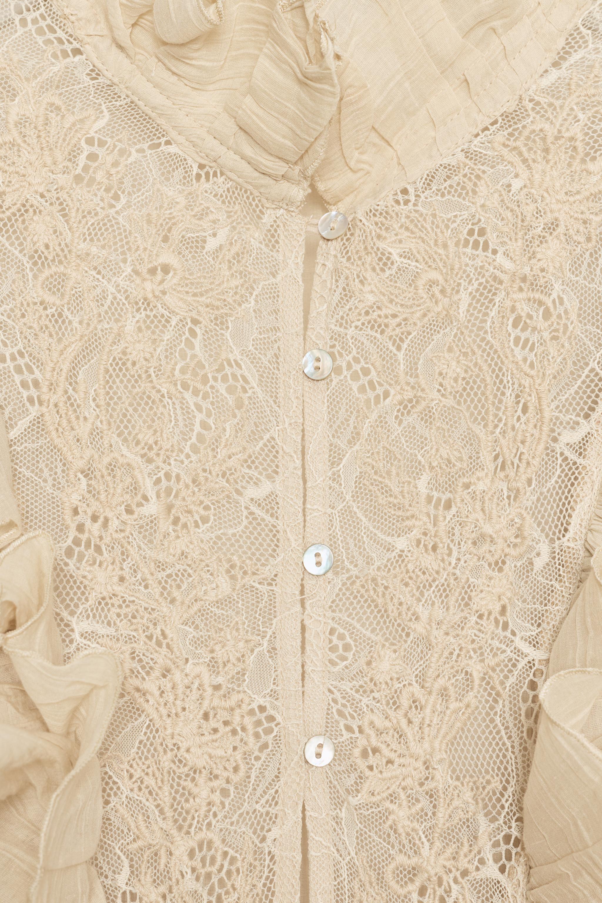 CHEMISE ROMANTIQUE À VOLANTS ZW COLLECTION
