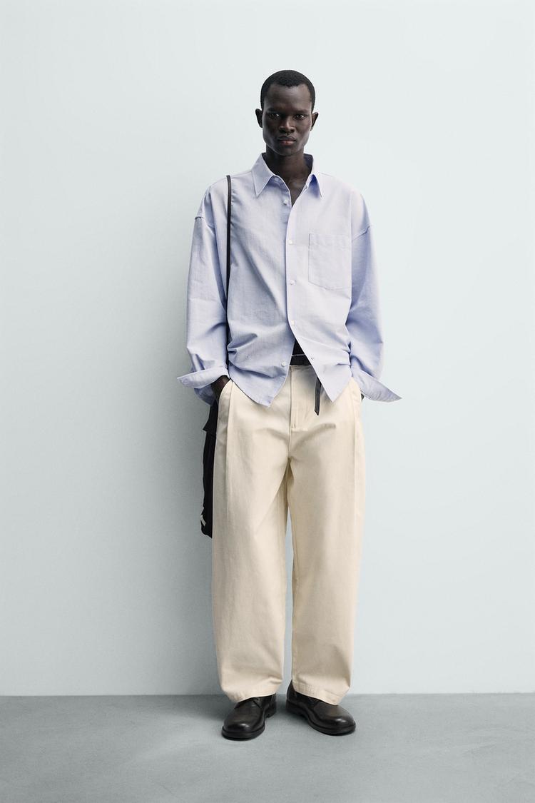 ZARA BALLOON FIT PLEATED TROUSERS