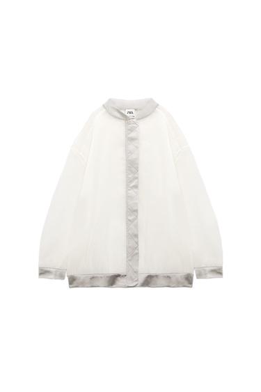 SATIN ORGANZA BOMBER JACKET