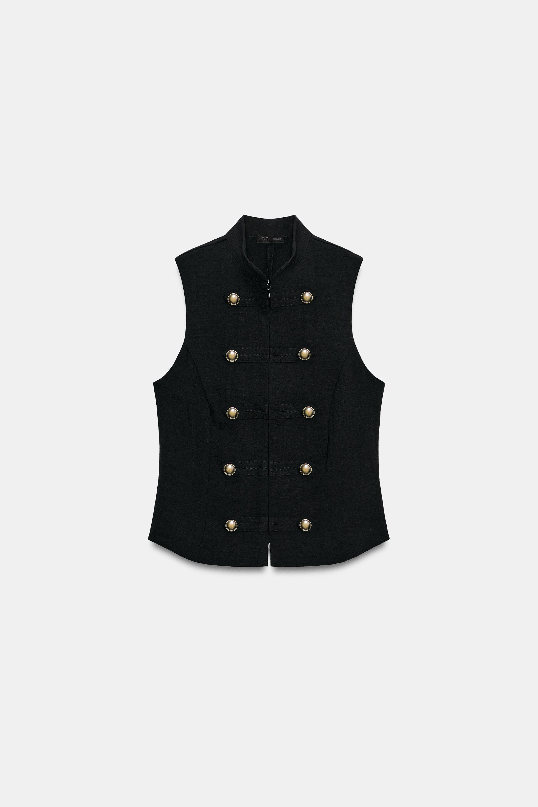 SLEEVELESS BUTTON SHIRT