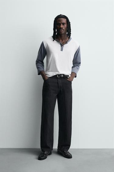 LIGHTWEIGHT LOOSE WIDE-LEG JEANS - Black by Zara - Image 0