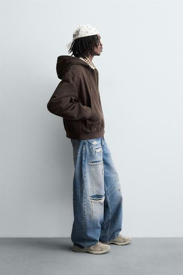 VESTE MATELASSÉE À CAPUCHE - Marron de Zara - Image 3