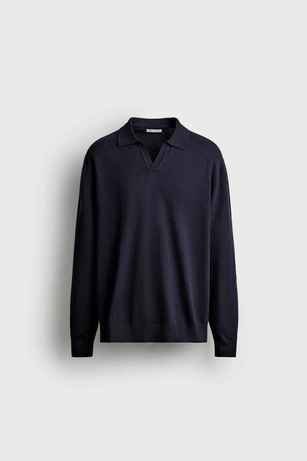 COTTON-BLEND REGULAR FIT KNIT POLO SHIRT