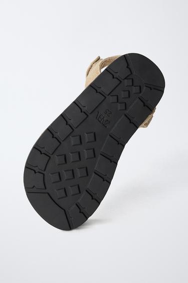 SANDALES EN CUIR - Marron sable de Zara - Image 5