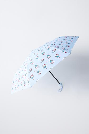 HELLO KITTY AND FRIENDS © SANRIO PRINTED FOLDING UMBRELLA - Light blue by Zara - Image 1