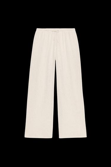 GERADE GESCHNITTENE HOSE AUS FESTEM STOFF - Hellbeige von Zara - Bild 0