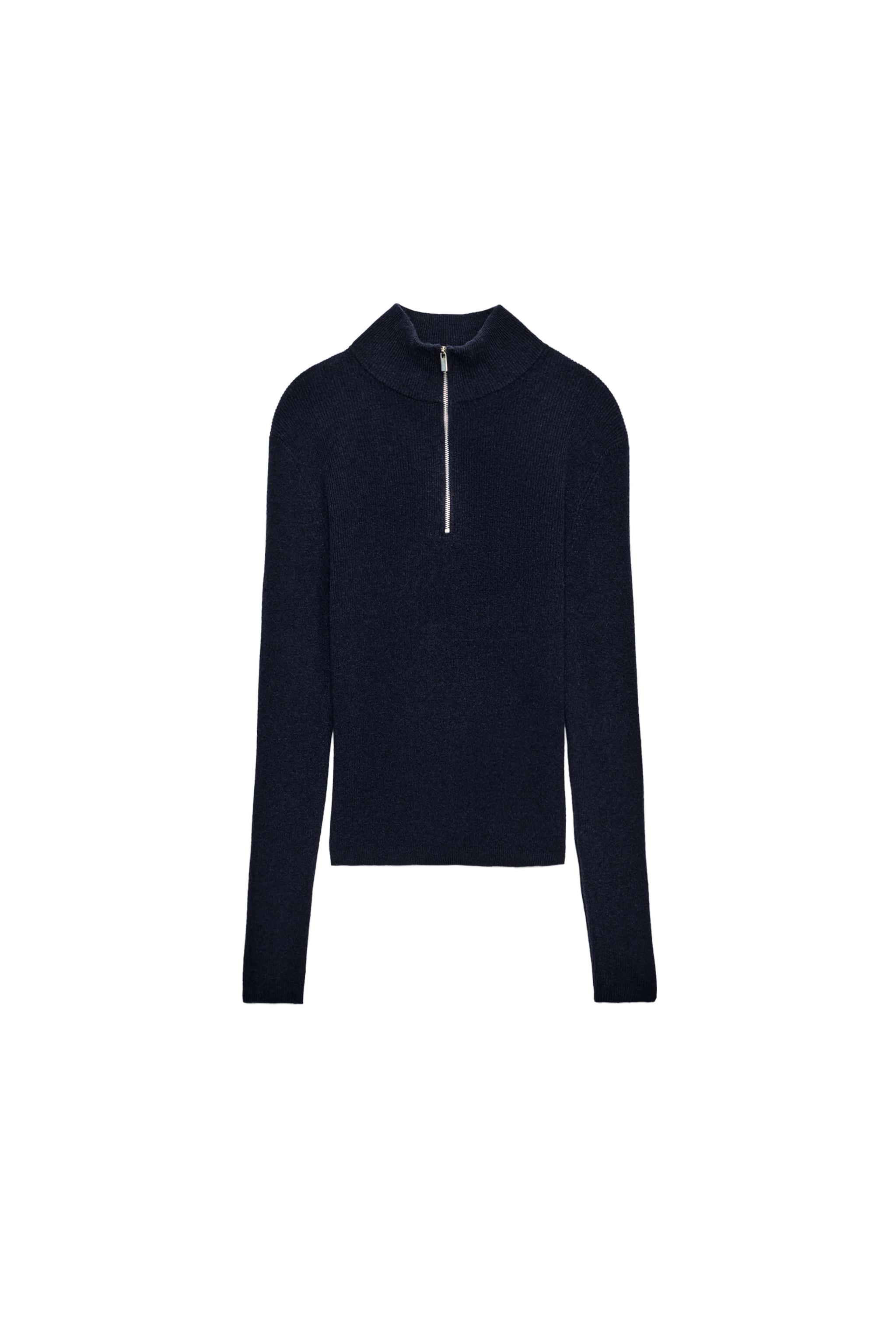 100% WOOL ZIP-UP JUMPER