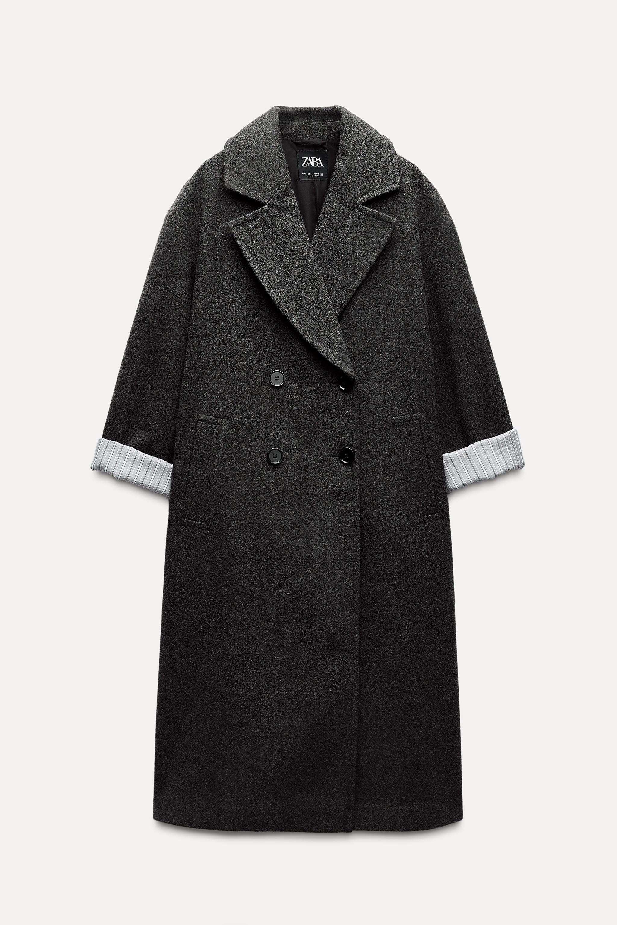 Zara store double button gray coat