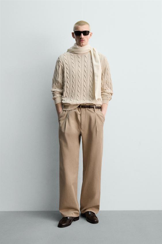 CABLE KNIT COTTON BLEND JUMPER from Zara - $99.90