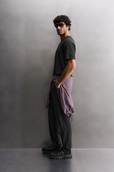 PERFORATED TECHNICAL T-SHIRT - Black by Zara - Image 3