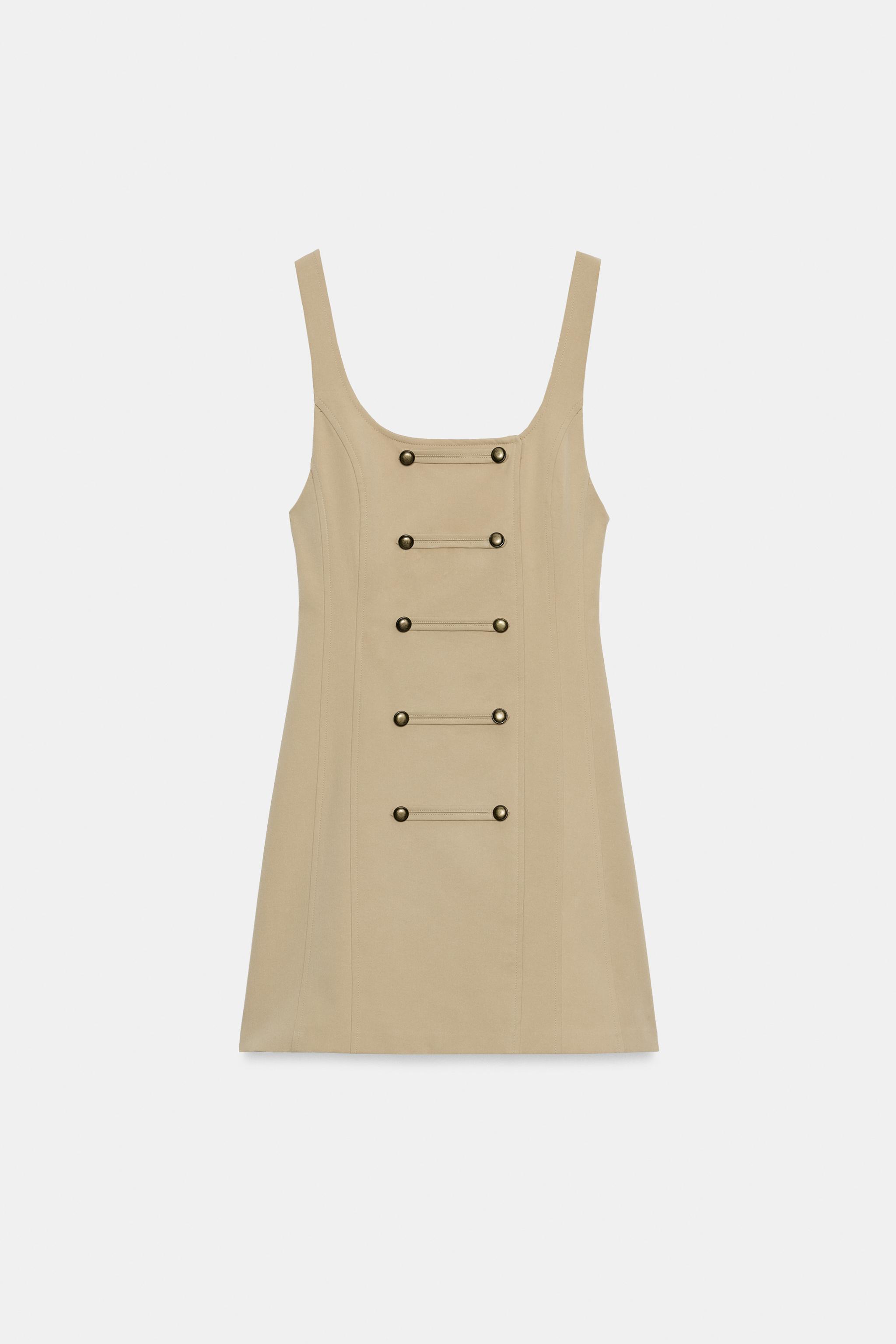 Женские платья Zara BUTTON MINI DRESS — фото 4