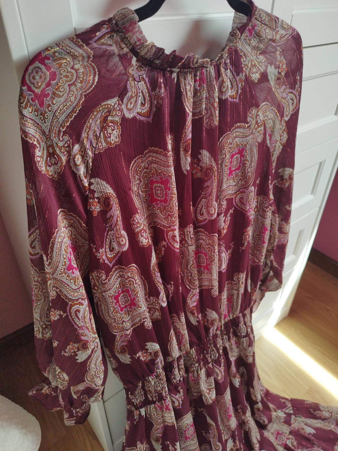 LONG METALLIC THREAD PRINTED DRESS - Image 7