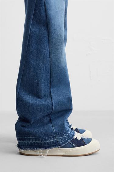 Zara DENIM SKATE SNEAKERS - Blue - Image 0