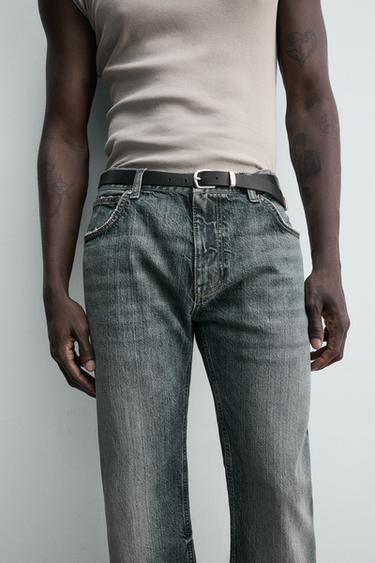 JEAN DROIT BOOTCUT À OUVERTURES - Bleu encre de Zara - Image 4