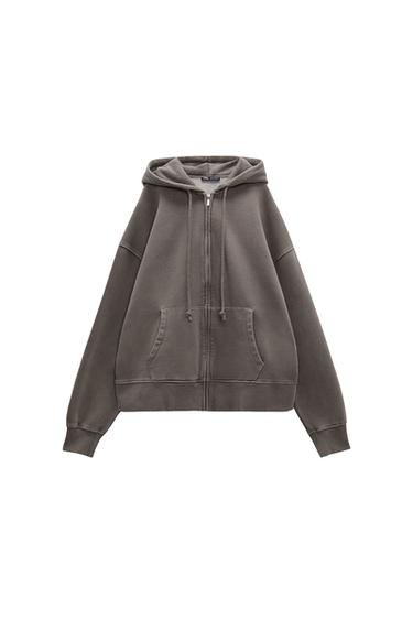 OVERSIZED ZIPPED SWEATSHIRT