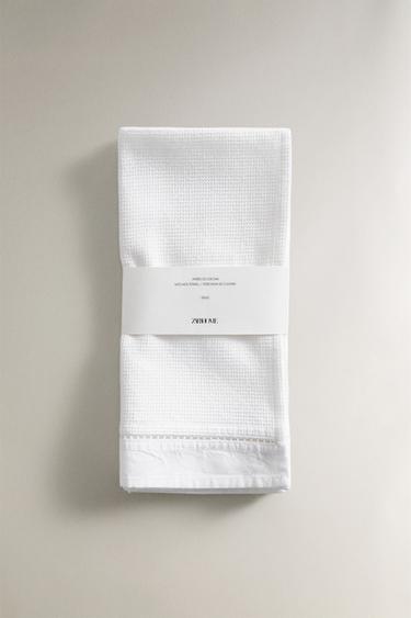 TORCHONS DE CUISINE WAFFLE (LOT DE 2) - Blanc de Zara - Image 4