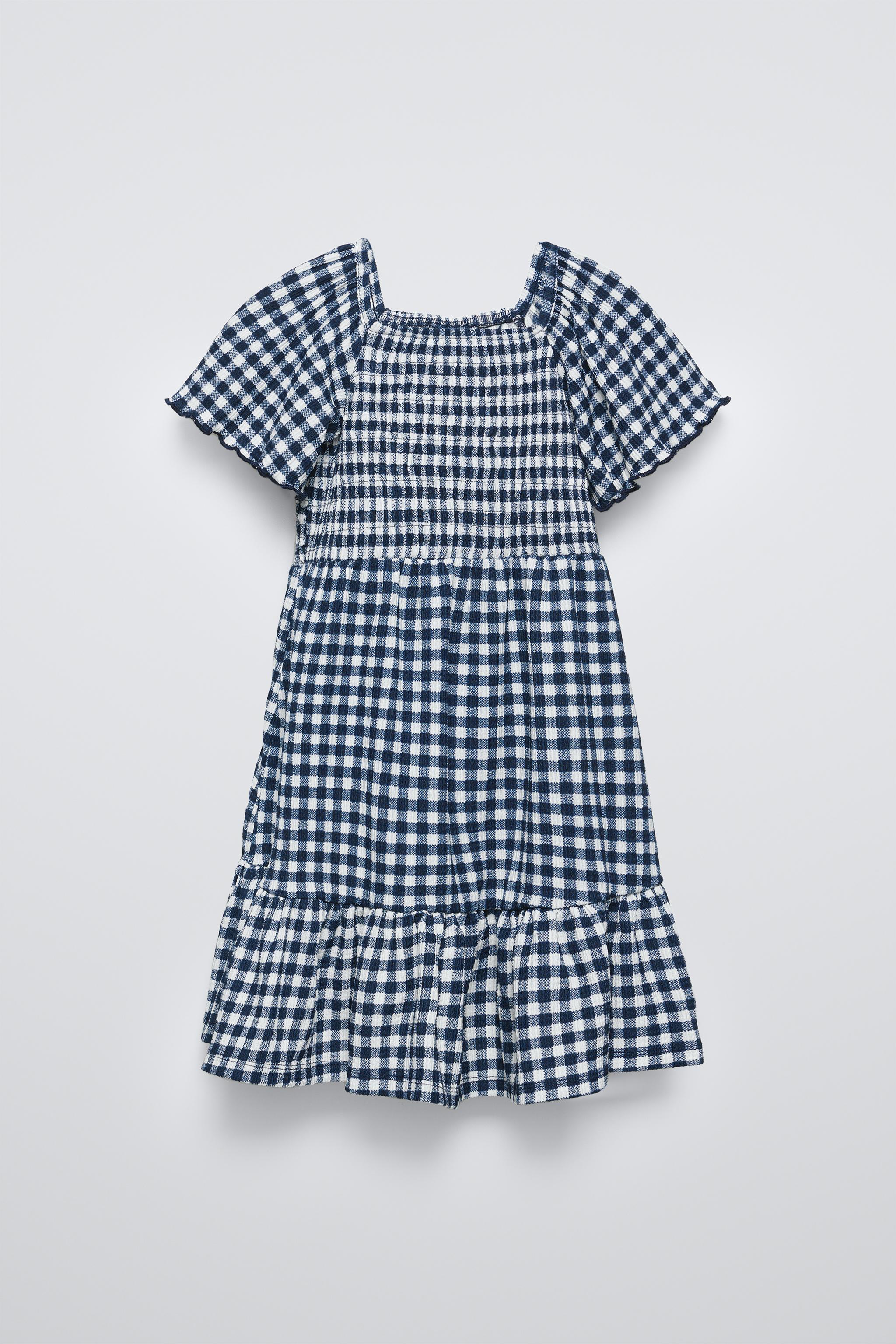 CREPE GINGHAM CHECK DRESS