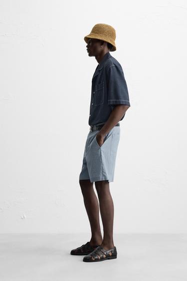 CHEMISE SURPIQÛRES CONTRASTE - Indigo de Zara - Image 3