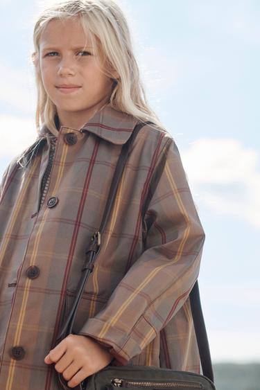 LIMITED EDITION CHECK WAXED COAT - Printed by Zara - Image 1