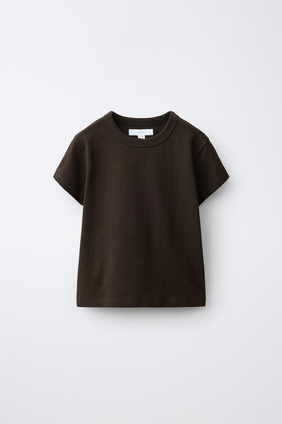 PLAYERA RÚSTICA DE ALGODÓN - Marrón de Zara - Imagen 0