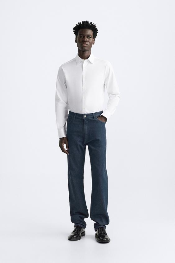 РУБАШКА ИЗ РЕЛЬЕФНОГО ХЛОПКА — БЕЛЫЙ от Zara — изображение 0