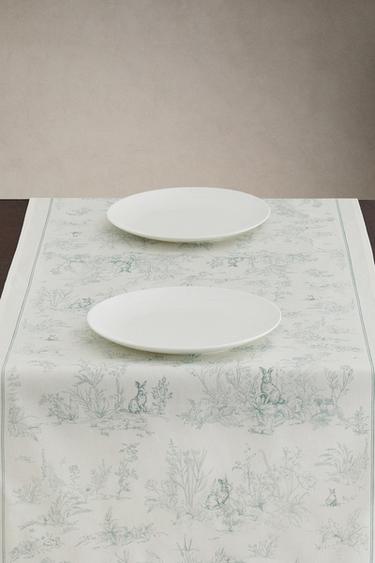 CHEMIN DE TABLE ENDUIT - Bleu de Zara - Image 1