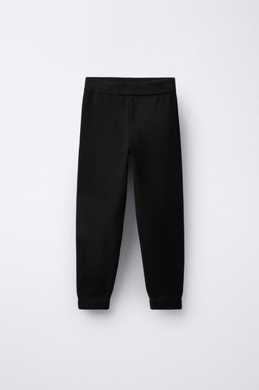 JOGGER KNIT TROUSERS - Black by Zara