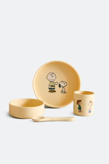 CHILDREN'S PEANUTS™ TABLEWARE SET (SET OF 4) - Light yellow by Zara