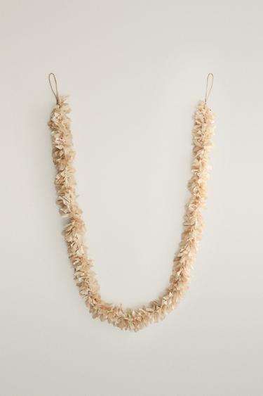 FRAYED CHIFFON CHRISTMAS GARLAND — Golden 2