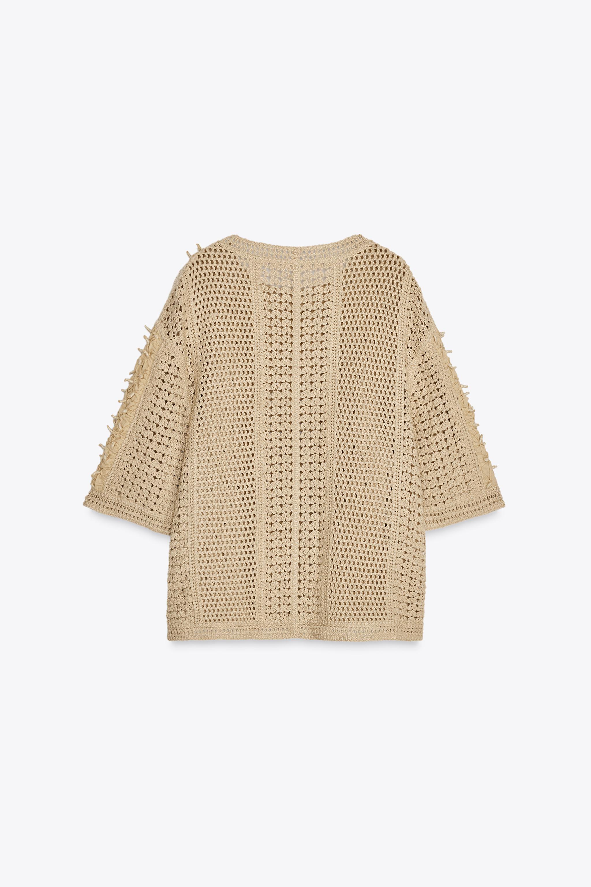 KNOTTED CROCHET SHIRT X FANGLU LIN - taupe brown | ZARA