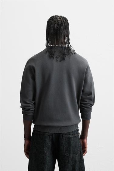 SOFT TEXTURED SWEATER - Anthracite grey by Zara - Image 2