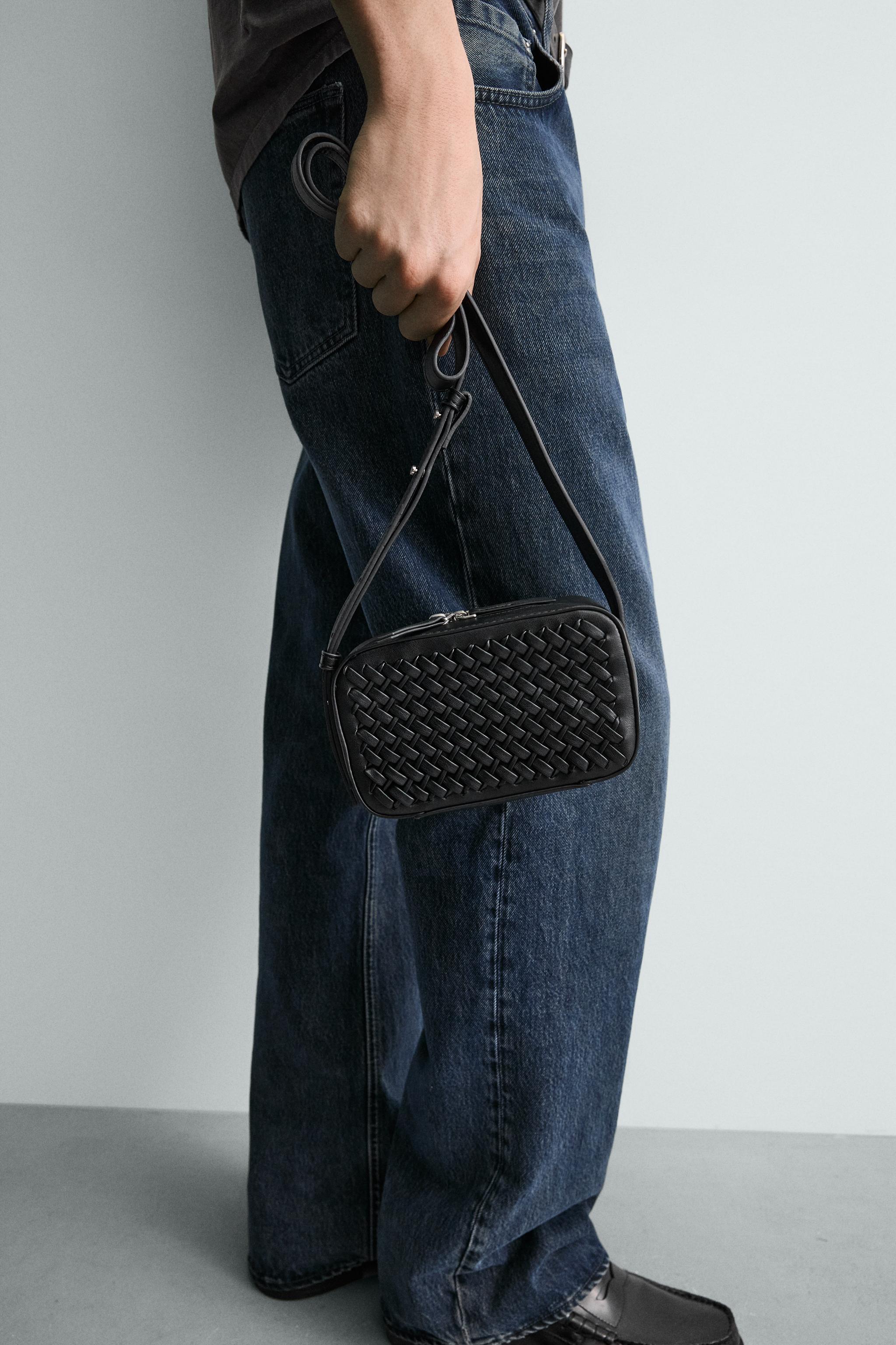 BOLSA A TIRACOLO TRANÇADA - Preto | ZARA Brasil