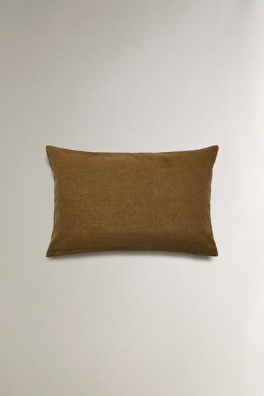 HOUSSE DE COUSSIN BRODÉE - Beige foncé de Zara - Image 2