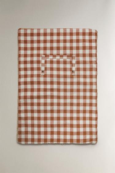 GINGHAM PET BLANKET - Orange by Zara - Image 3