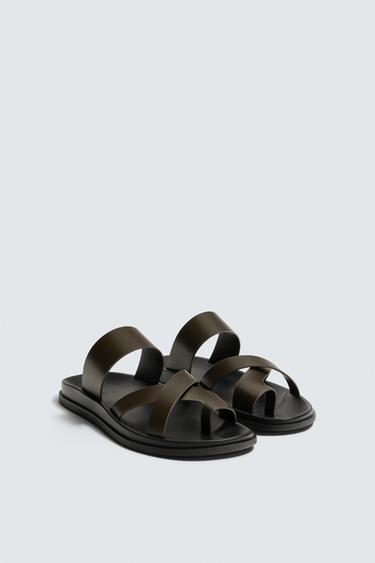 Zara STRAPPY SANDALS - Sea green