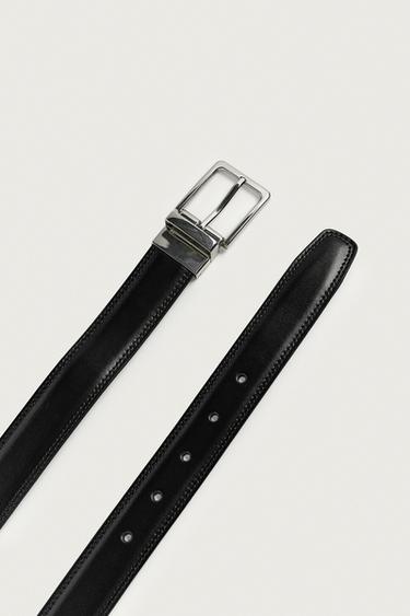CEINTURE RÉVERSIBLE EN CUIR - Noir de Zara - Image 4