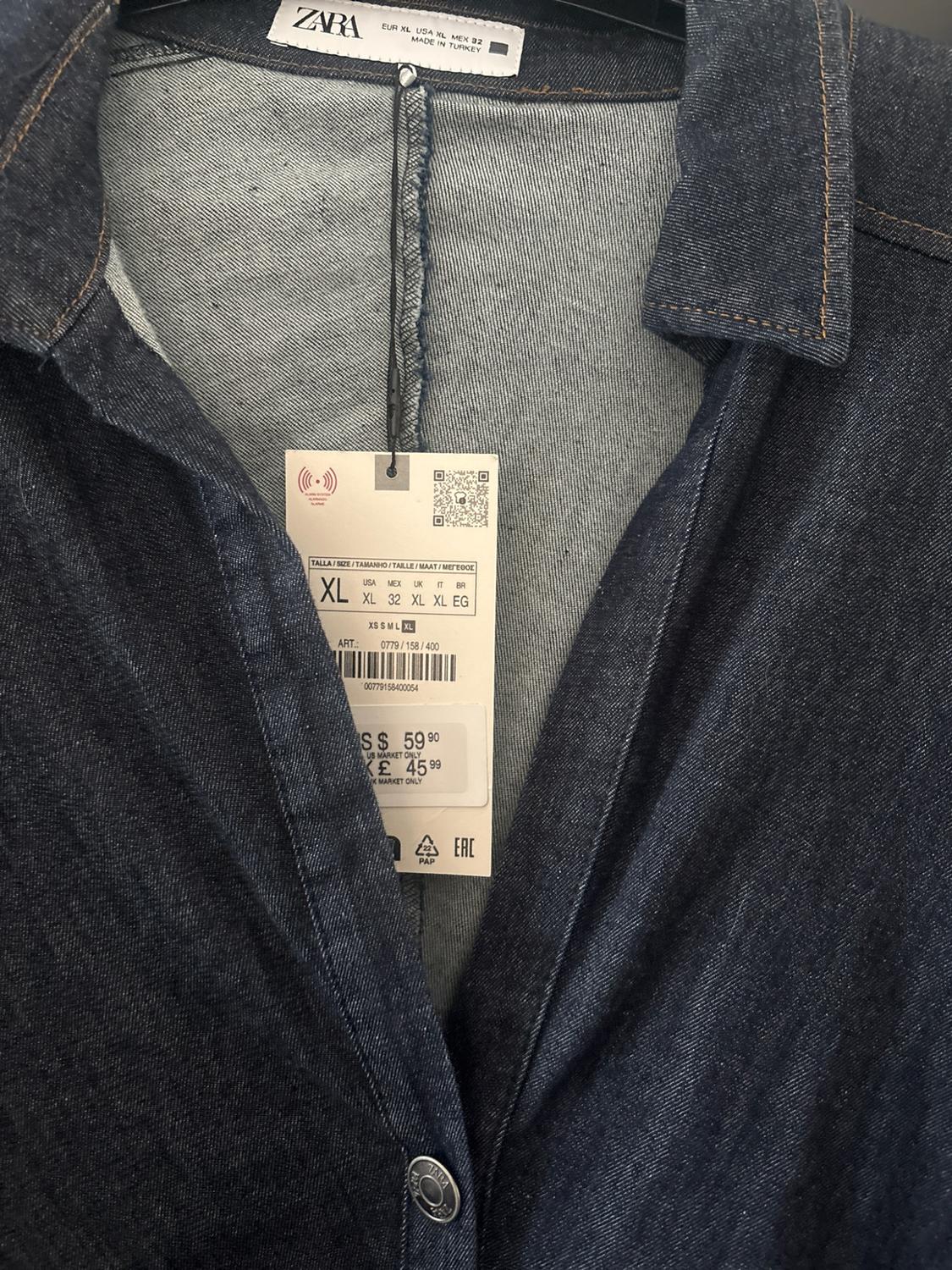 DENIM LOOK SHIRT DRESS - Image 3