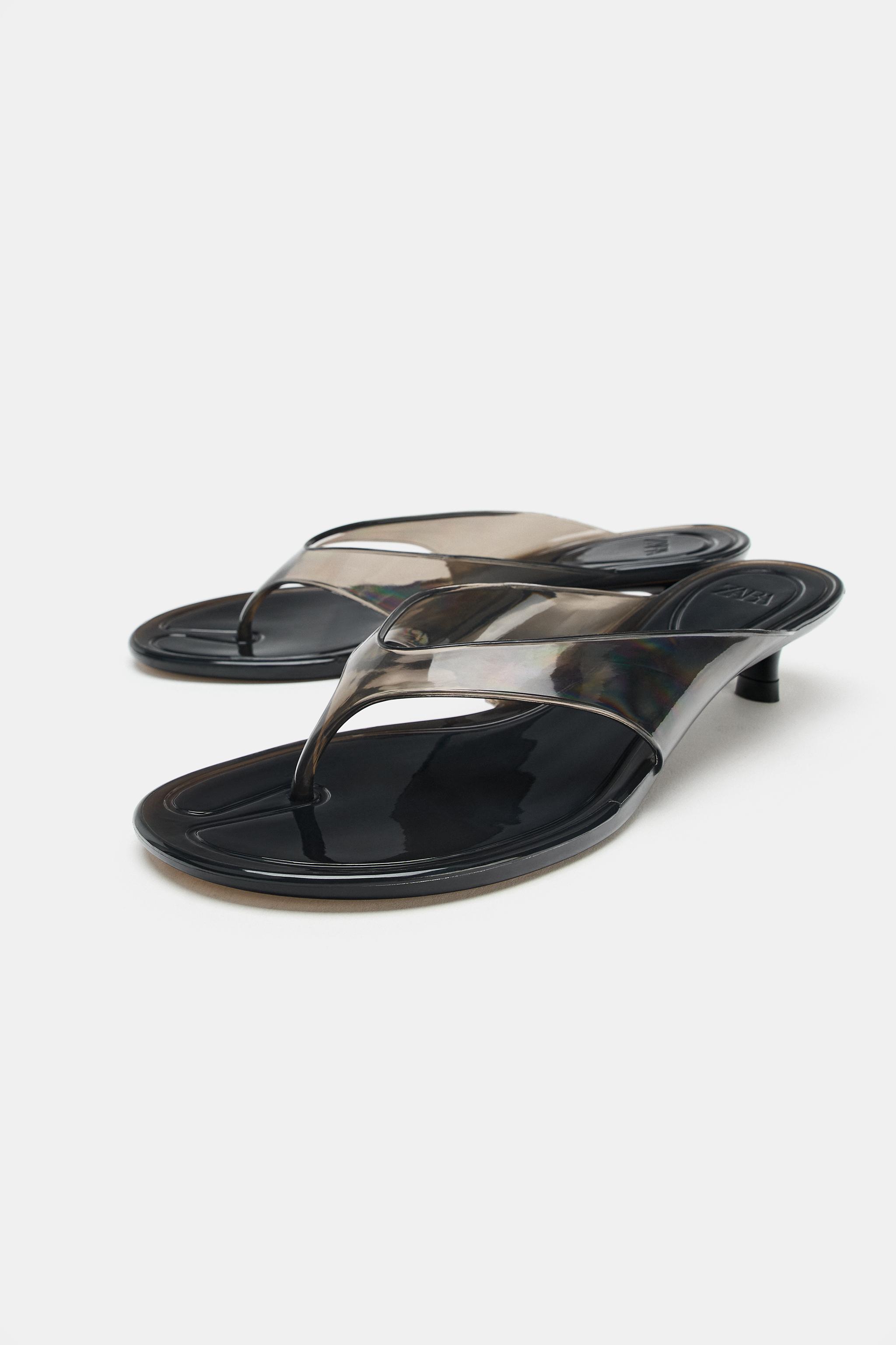 Женские сандалии Zara JELLY KITTEN HEEL SANDALS — фото 5