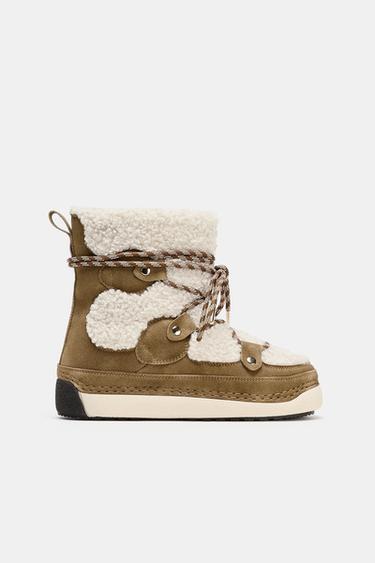 BOTA COMBINADA SKI COLLECTION - Marrom-areia da Zara